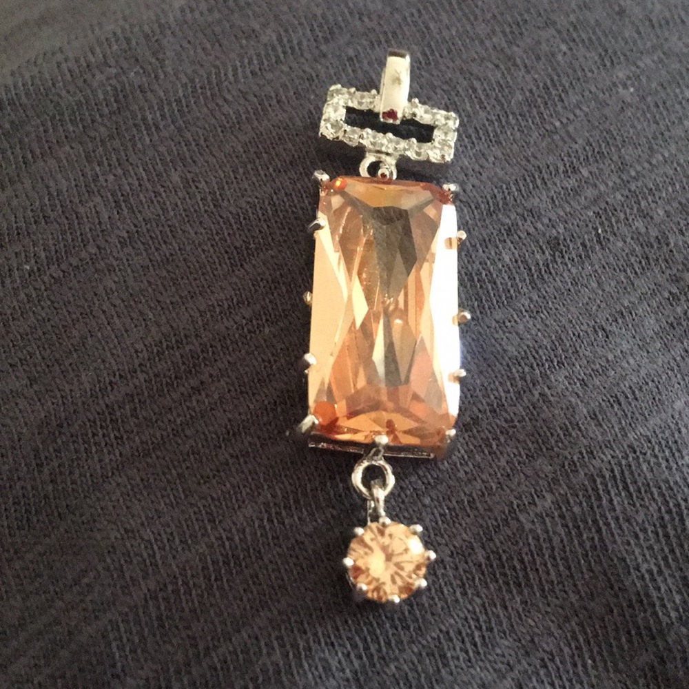 Beautiful champagne stones with Cz Crystal